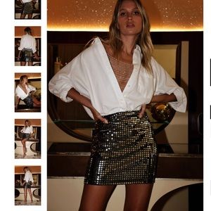 12th tribe || brand new || Raven Black Sequin mini skirt (sz S)